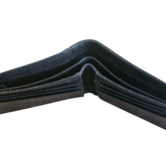 Calvin Klein Slim Mens Bifold Wallet Black Textured Leather Multiple Card Slots - Picture 6 of 9